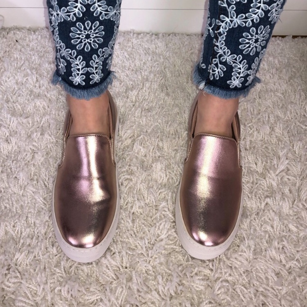 Rose gold sneakers
